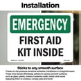 thumbnail image 3 of First Aid Kit Inside OSHA Emergency Vinyl Decal Label 7 Inch x 5 Inch - 5 Pack, 3 of 6