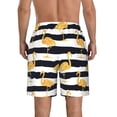 thumbnail image 3 of Kll Gold Flamingo Men'S Casual Summer Beach Shorts Hawaiian Shorts With Pockets-Small, 3 of 9
