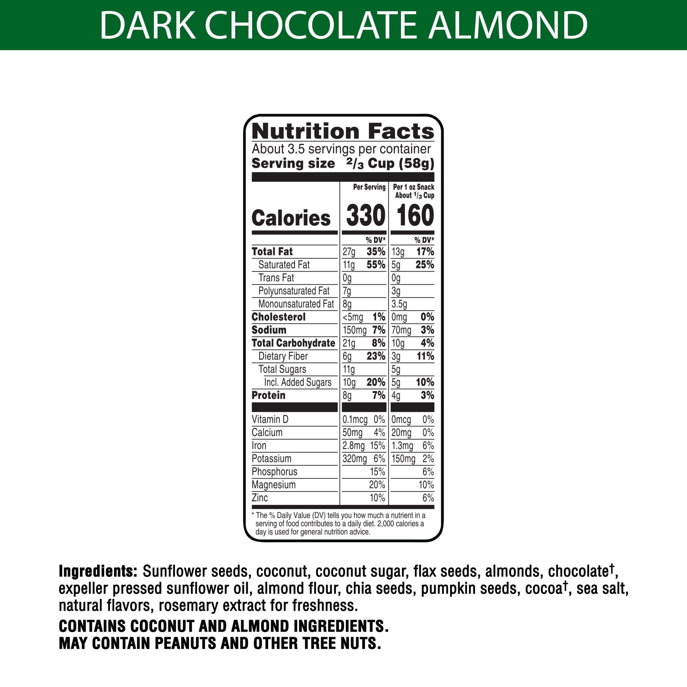 Bear Naked Dark Chocolate Almond Granola Cereal, Gluten Free, 8 oz Bag
