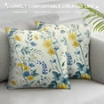 thumbnail image 3 of Flowers Throw Pillow Covers Spring Floral Pattern Yellow Blue Square Pillowcases for Home Decor Sofa Car Bedroom Pillow case, 3 of 5