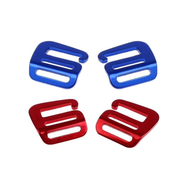 2 pares, 2 colores, hebillas de de 25mm, hebillas deslizantes de Metal, gancho aluminio para mochila, correa de equipaje, de izquierda + derecha shamjiam Hebilla de correa de gancho G