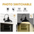 thumbnail image 4 of Farmhouse 1-Light Black Finish Dome Exterior Dusk To Dawn Oversize Wall Sconce, 4 of 5
