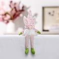thumbnail image 2 of 12" Lighted Easter Gnome Plush With Hanging Legs - Warm LED Glowing Swedish Tomte - Shelf Sitter Faceless Doll - Spring Holiday Home Fireplace Decor - Battery Operated Ornament, 2 of 6