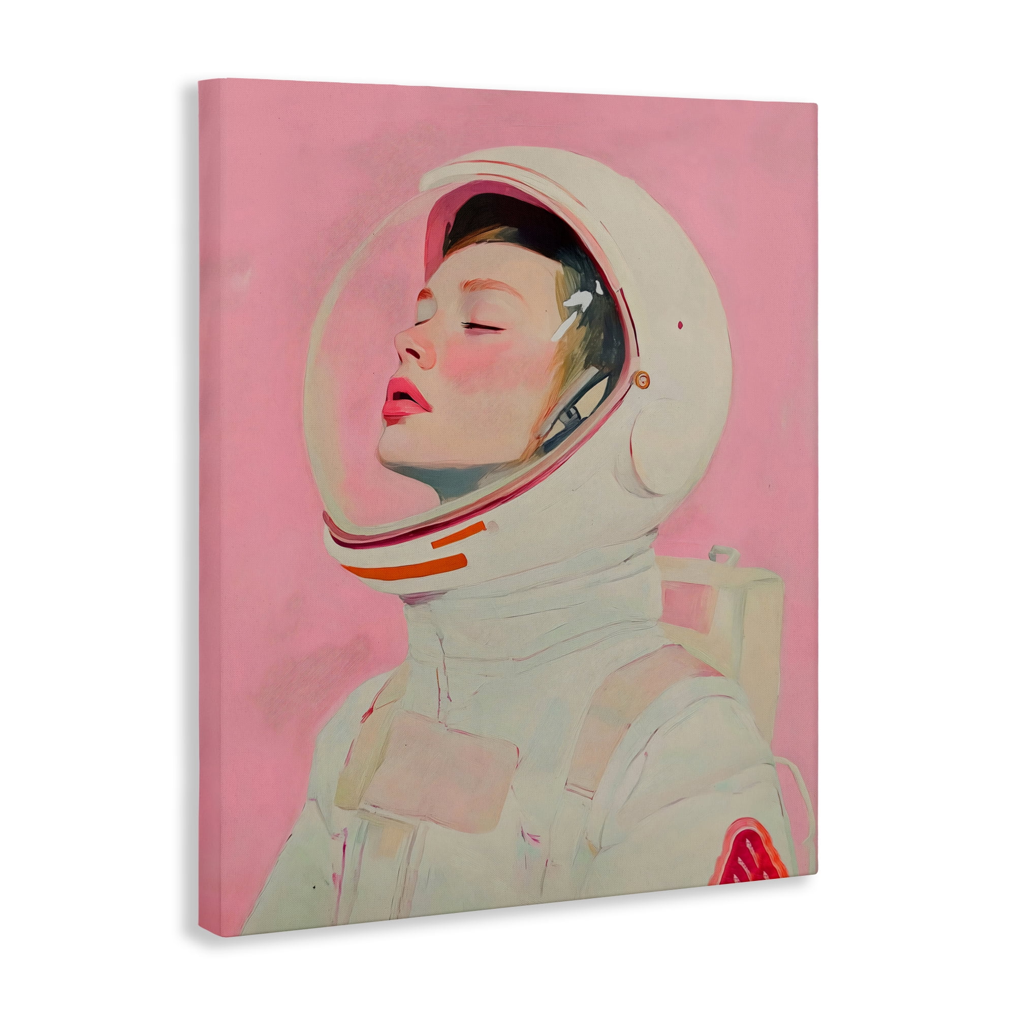 Stupell Industries Pink Astronaut Girl Canvas Wall Art, design by The Prints Vibe