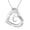 Silver, variant on Heart Initial Necklaces for Women Girls Dainty 14K Gold Plated Cubic Zirconia Letter a-z Personalized Adjustable Jewelry Anniversary Birthday Gifts for Women Wife