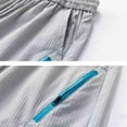 thumbnail image 4 of Hiking Shorts for Men 9 Pack Men's Outdoor Workout Shorts, Plus Size Elastic Waist Breathable Shorts with Zip Pocket, Lightweight Sports Casual Short Pants White M, 4 of 6