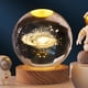 thumbnail image 1 of Bola de cristal de galaxia creativa con tallado interior en 3D, base luminosa, luz nocturna, bola de cristal, pequeños adornos, regalo de cumpleaños, 1 of 5