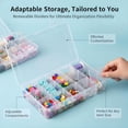 thumbnail image 2 of 2 Pack 15-Grid Clear Plastic Organizer Box with Adjustable Dividers – Craft Storage Container for Jewelry, Beads, Screws, Tackle, Washi Tape, Small Parts, 2 of 8