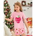 thumbnail image 3 of Girls Pajamas Short Sleeve Toddler Girls Summer Short Sets Sleepwear Clothes Sets Girls Pajamas Size 3-10, 3 of 7