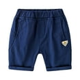 thumbnail image 4 of Xijirk Toddler Boys Loose Fit Shorts Elastic Waist Comfort Breathable Casual Pants for Outdoor Everyday Wear,6-7 Years, 4 of 4