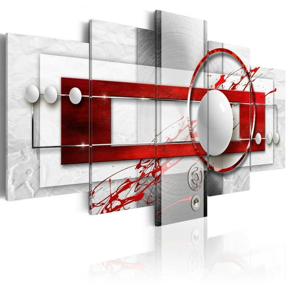 Tiptophomedecor Abstract Canvas Wall Art - Crimson Energy - Stretched & Framed Ready To Hang Art