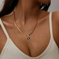 thumbnail image 2 of SIfdSeng Collier Initiale 26 Forme Ronde Chaîne Alphabet 26 Collier Alphabet A Z Initiale 26 Colliers Dorés pour Femmes Filles, 2 of 4
