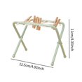 thumbnail image 2 of Dollhouse Garment Rack With 4 Clothpins Miniature For Model Scene Decoration, 2 of 4