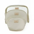 thumbnail image 2 of Impressions Vanity Havana Arch 3 Pcs Travel Makeup Bag Set, Cosmetic Pouches for Women (Beige), 2 of 5