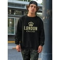 thumbnail image 2 of London England Crown Men Sweatshirt, Male XX-Large, 2 of 4