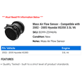 thumbnail image 2 of Mass Air Flow Sensor - Compatible with 2002 - 2005 Hyundai XG350 3.5L V6 2003 2004, 2 of 2