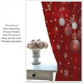 thumbnail image 5 of Merry Christmas Curtains, Merry Xmas Glitter Snowflake Window Treatments for Living Room Bedroom Kitchen Holiday Party Decor,Red Burgundy New Year Drapes 2 Panel Sets,42x54 Inch, 5 of 6