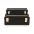 thumbnail image 4 of Zynova Rectangular Box Set - Black Faux Shagreen, 4 of 13