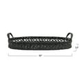 thumbnail image 2 of Creative Co-Op Decorative Hand-Woven Rattan Tray with Handles, Black, 2 of 7