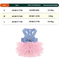 thumbnail image 3 of Perro y Gato Vestido de Verano a Rayas con Tela de Poliéster Transpirable, Tallas Pequeña a Mediana, Rosa y Azul, 3 of 6