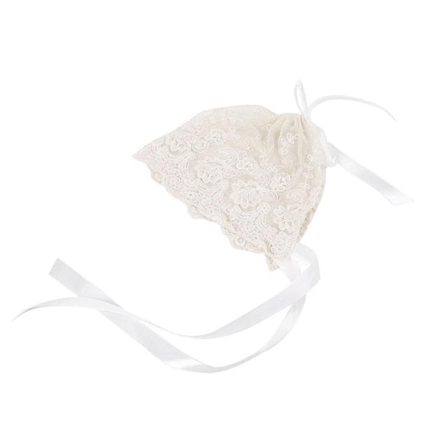 Sombrero de algodón para Niños Pequeños Sunnimix Con encaje Floral blanco