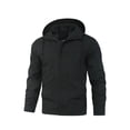 thumbnail image 6 of Winter Jacket for Men Windproof Long Sleeve Hooded Solid Color Outdoor Sport Rain Jacket Winter Warm Lightweight Mountaineering Cycling Work Coat, 6 of 6