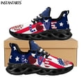 thumbnail image 1 of Zapatillas de deporte de marca de lujo para mujer, zapatos planos informales con cordones y diseño de bandera estadounidense, transpirables, para primavera, 1 of 6