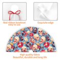 thumbnail image 4 of Rocae music Skull record Retro for Christmas Tree Skirt with Pom Pom Trim for Holiday Party for Holiday Home Decor Indoor Outdoor-48", 4 of 7