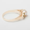 thumbnail image 5 of LBG British Made 9k Rose Gold Cultured Pearl & Peridot Womens Cluster Ring - 33 size options - Size 6.75, 5 of 6