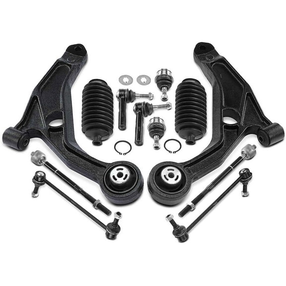 A-Premium Front Suspension Kit Control Arm Ball Joint Tie Rod End Sway Bar Link Compatible with Dodge Journey 2009-2015 12-PC Set