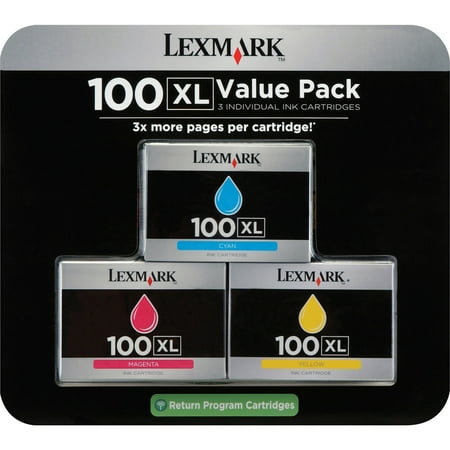 12a1980 Lexmark Cartridge - Lexmark No. 100XL Original Ink Cartridge, 3 / Pack (Quantity)