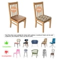 thumbnail image 5 of Beige Chicken Folk Pattern Seat Covers for Dining Room Chairs Set Of 4,Stretch Printed Washable Chair Seat Cover with Elastic Ties and Button,Removable Waterproof Couch Cushion Covers, 5 of 6
