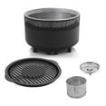 thumbnail image 3 of NutriChef Upgraded Charcoal BBQ Grill - Smokeless Portable Outdoor Stainless Steel Compact Easy Cleaning Heavy Duty - Battery Powered W/Grilling Rack Coal Basket Ignition Tray & Box Set - PKGRCH41, 3 of 6
