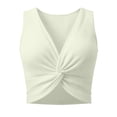 thumbnail image 4 of Cropped Muscle Tank Top Sleeveless Casual Vest Summer Fashion Workout Tee Top and Shorts Set for Women XXL, 4 of 5