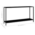 thumbnail image 4 of vidaXL Console Table Black 140x35x75 cm Tempered Glass, 4 of 4