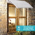 thumbnail image 5 of WoofPaw Polycarbonate Door Window Awning, All Weather Rain Snow UV Protection Front Entry Canopy with Heavy Duty ABS Bracket for Residential & Commercial Exterior Use Clear Board  White Bracket 40x32, 5 of 18