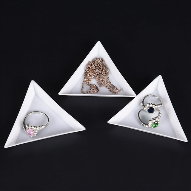 Equilateral Triangle Plate For Jewelry Beads Storage Environmental plastic 10pcs