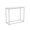 White, variant on Safdie & Co. Modern 31"L Console Table with Silver Metal Legs in White