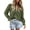 Army Green, variant on Women's Dressy Casual Blouse Tops Fall Puff Long Sleeve Button V Neck Hollow Out Lace Embroidered Shirts