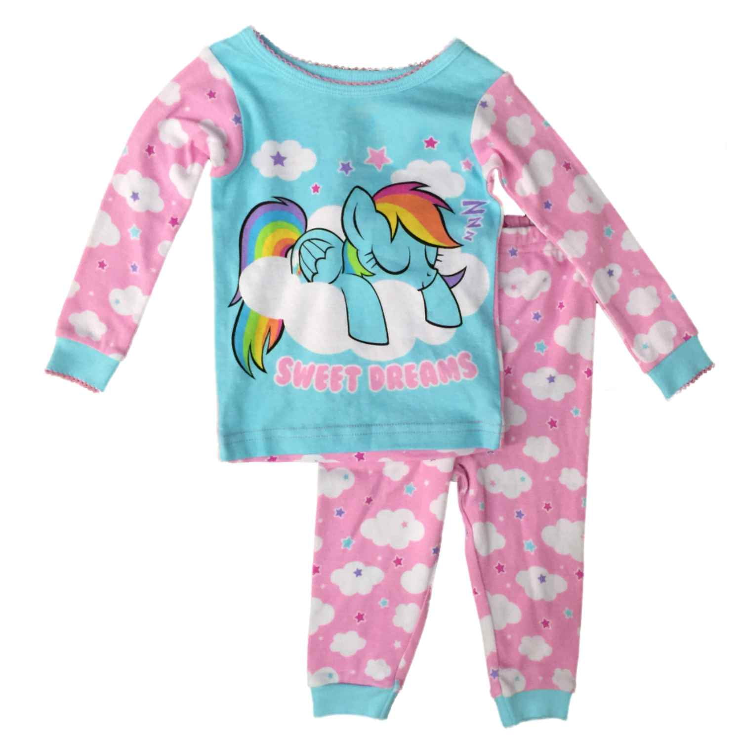 Infant Girls My Little Pony Sweet Dreams Pajamas Cotton Rainbow Dash ...