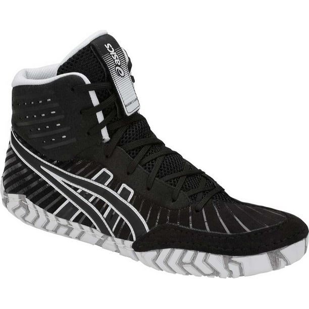 Men's ASICS Aggressor 4 Wrestling Shoe Black/Black 10.5 D