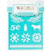 Waverly Inspirations Plastic Adhesive Stencil, Farmhouse, 6 in x 8 in, 1 Piece