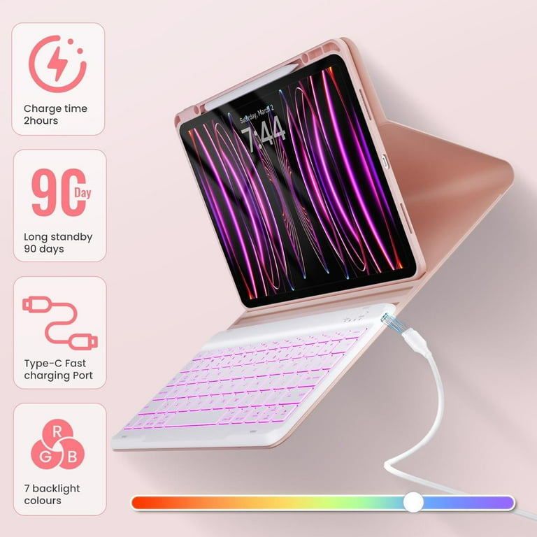 iPad Pro 12.9 6th/5th/4th Generation Case with Keyboard(2022 iPad Pro 12.9 6th/5th/4th Generation Case with Keyboard(2022