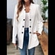 thumbnail image 5 of Blazer de Mujer con Cuello Alto, Informal, de Larga, Cruzado, Elegante, para Oficina y Negocios L, 5 of 8