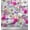 White, variant on Soimoi Blue Cotton Duck Fabric Green & Pink Floral Decor Fabric Printed BTY 42 Inch Wide
