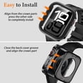 thumbnail image 6 of Apple Watch Case, 2 in 1 Case Compatible with Apple Watch Series 10 46mm with Built-in Screen Protector, Straight Edge Hard PC Full Body Protective Cover for iWatch 46mm, Black, 6 of 11