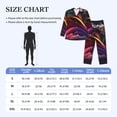 thumbnail image 4 of Rocae Colorful Abstract Wave Motion for Men's Pajamas Set Mens Pjs Sets Long Sleeve Button Down Sleepwear-Large, 4 of 7