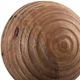 thumbnail image 5 of Sagebrook Home Natural Round Brown Ridged Wooden Orb Decor Contemporary Rustic, 5 of 8