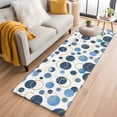 thumbnail image 2 of Blue Polka Dots Runner Rugs 2x6 ft Watercolor Modern Abstract Art Circles Farm Washable Hallway Rugs Non-Slip Floor Mats Absorbent Carpet Bedside Runners for Bedroom Kitchen Bathroom Laundry Room, 2 of 9