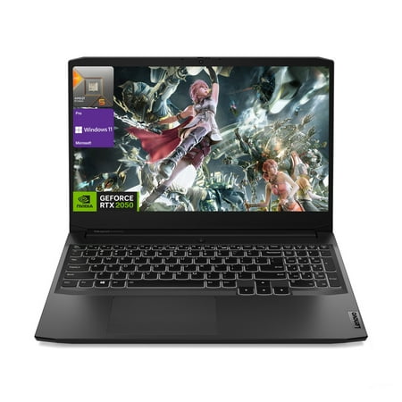Lenovo IdeaPad 3 Cooling Mastery Gaming Laptop, 15.6" FHD, AMD Ryzen 5 5500H, GeForce RTX 2050, 16GB DDR4 RAM, 1TB PCIe M.2 SSD, USB 3.2, Wi-Fi, RGB Backlit Keyboard, Windows 11 Pro, Black